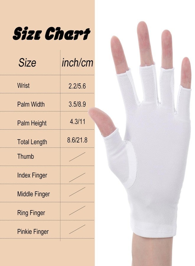 ValueBargain 3 Pairs Cotton Gloves for Dry Hands Sleeping, White Thin Fingerless Cotton Moisturizing Gloves Overnight for Dry Hands, Without Fingertips Design Touchscreen-Friendly, Moisturizing & Spa for Sleeping - Image 2